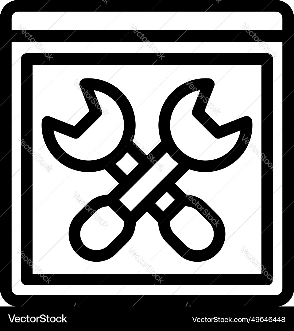 Software development icon outline Vector Image