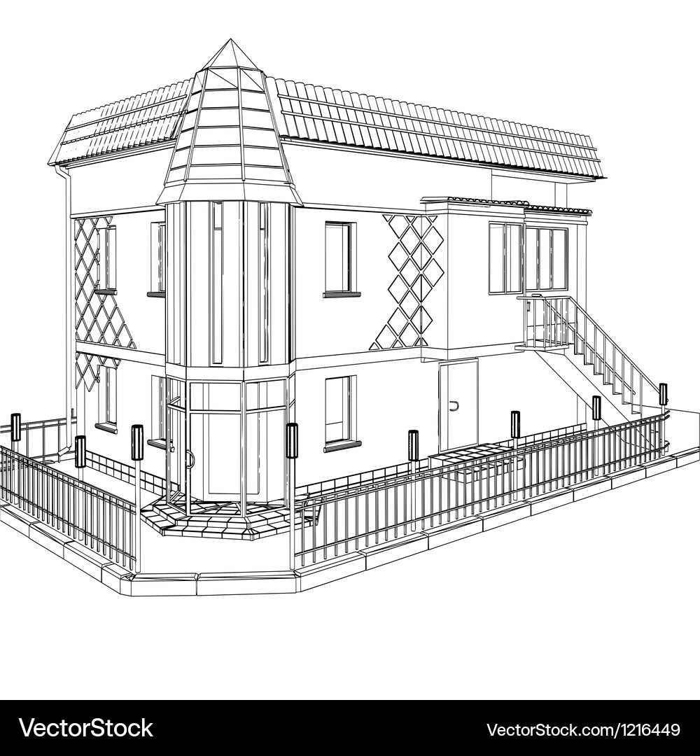3d construction of building – Royalty-Free Vector | VectorStock, image size:1000x1080