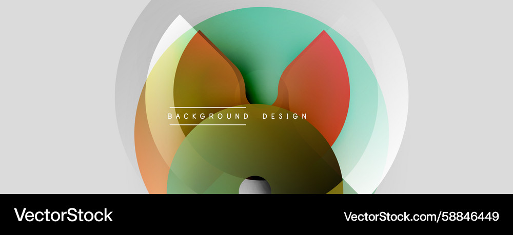 Abstract Circles and Overlap Vector Image