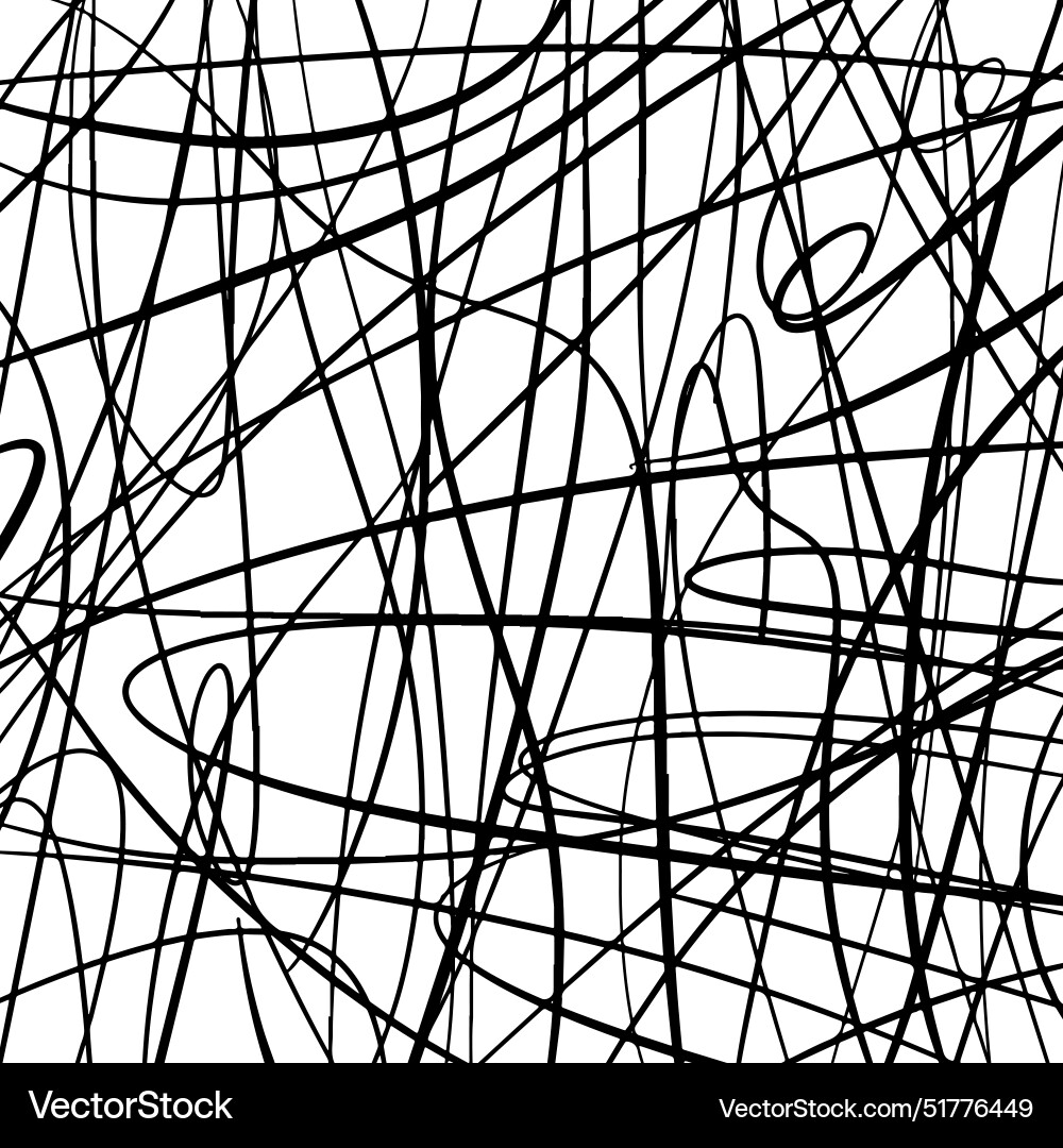Hand drawn abstract scribbled lines background vector image