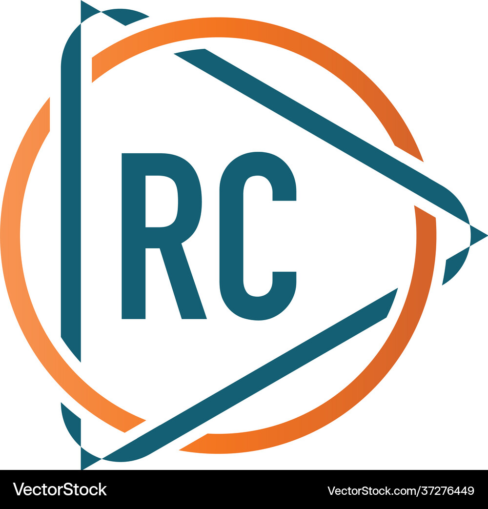Initial letter rc circle triangle logo design – Royalty-Free Vector ...