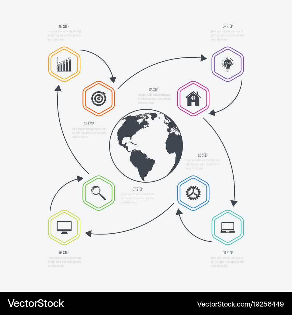 Modern Data Visualization Template vector image