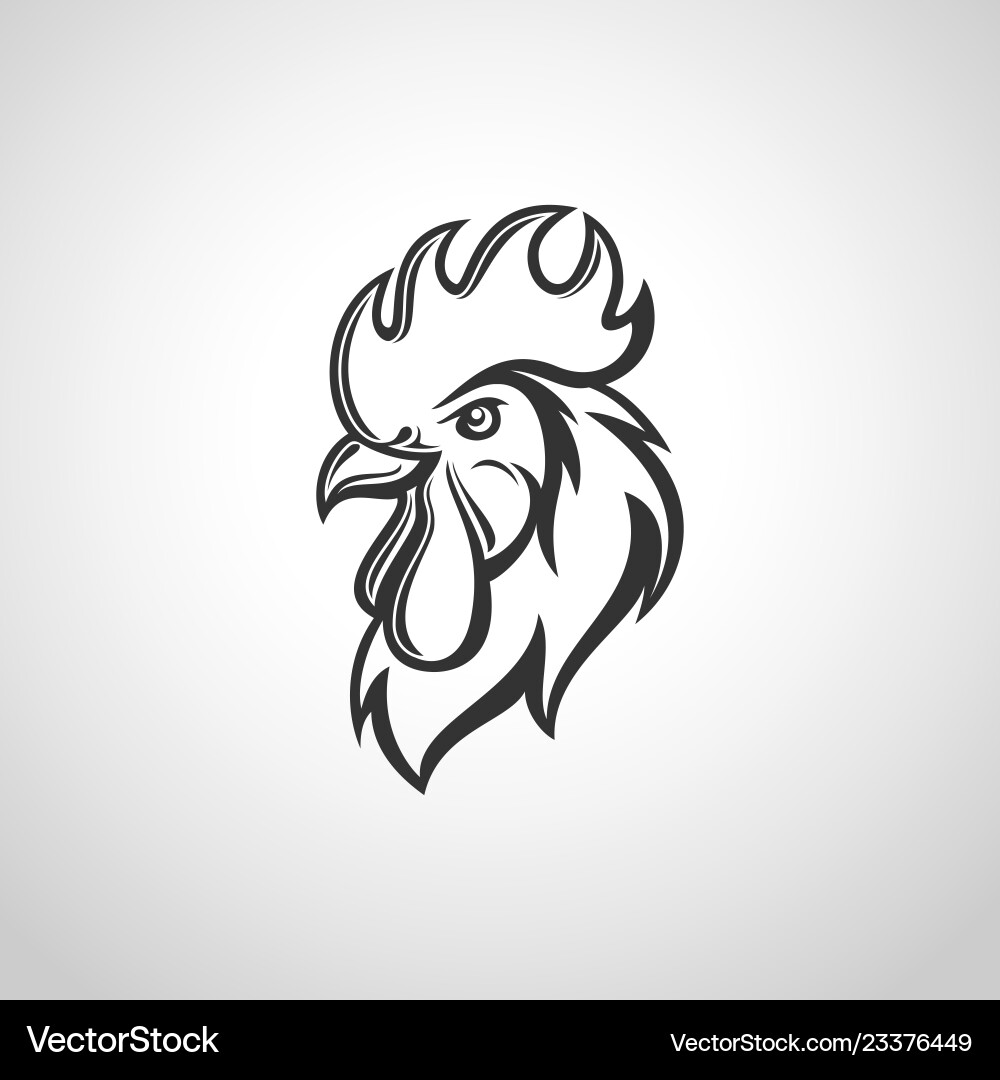 Rooster head image vector image