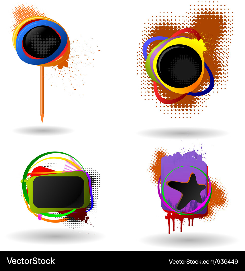 Set of website elements eps10 Vector Image