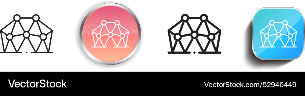 Spinnweb-Symbol dünne lineare regelmäßige und Schaltfläche Stil Spinnweb-Symbol dünne lineare regelmäßige und Schaltfläche Stil vektorbild