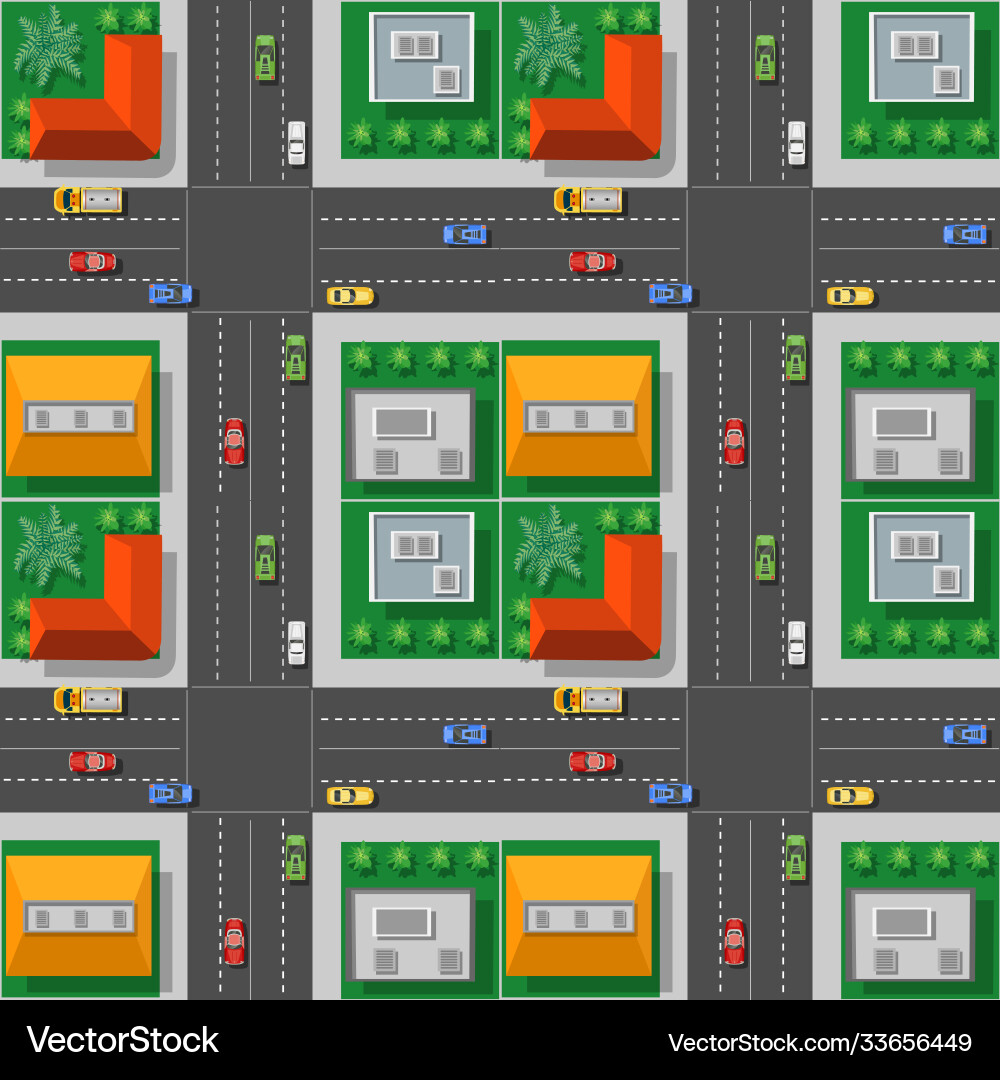 Top view from traffic transport vector image