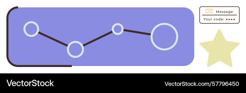 Abstract connection path with nodes secure Abstract connection path with nodes secure vector image