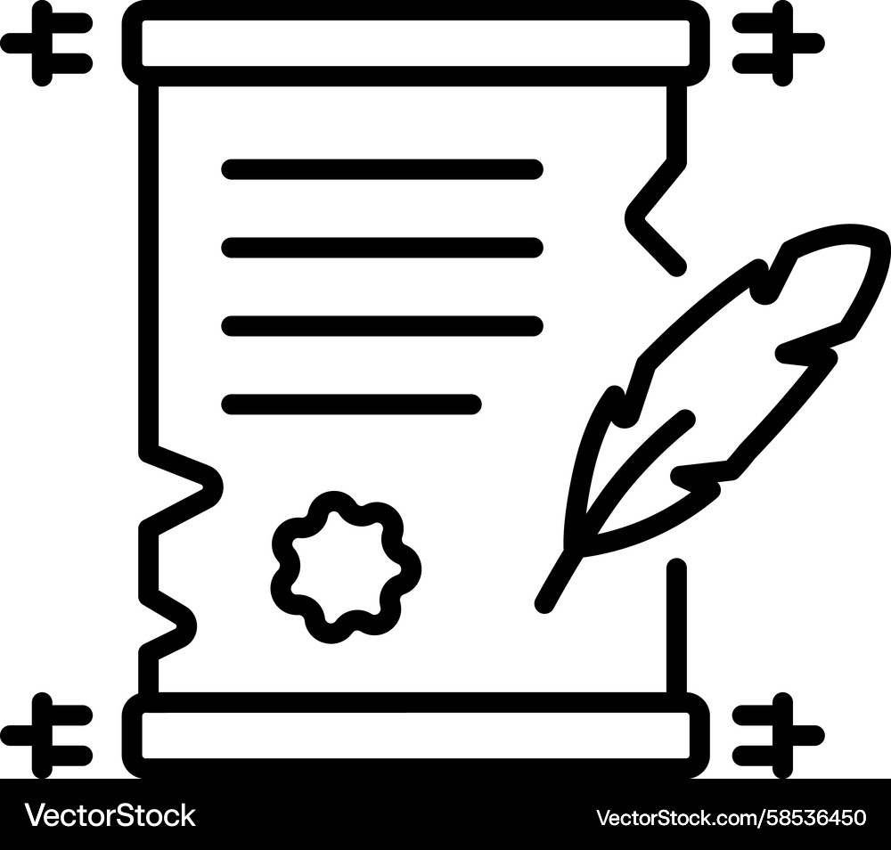 Ancient Parchment Scroll Vector Image