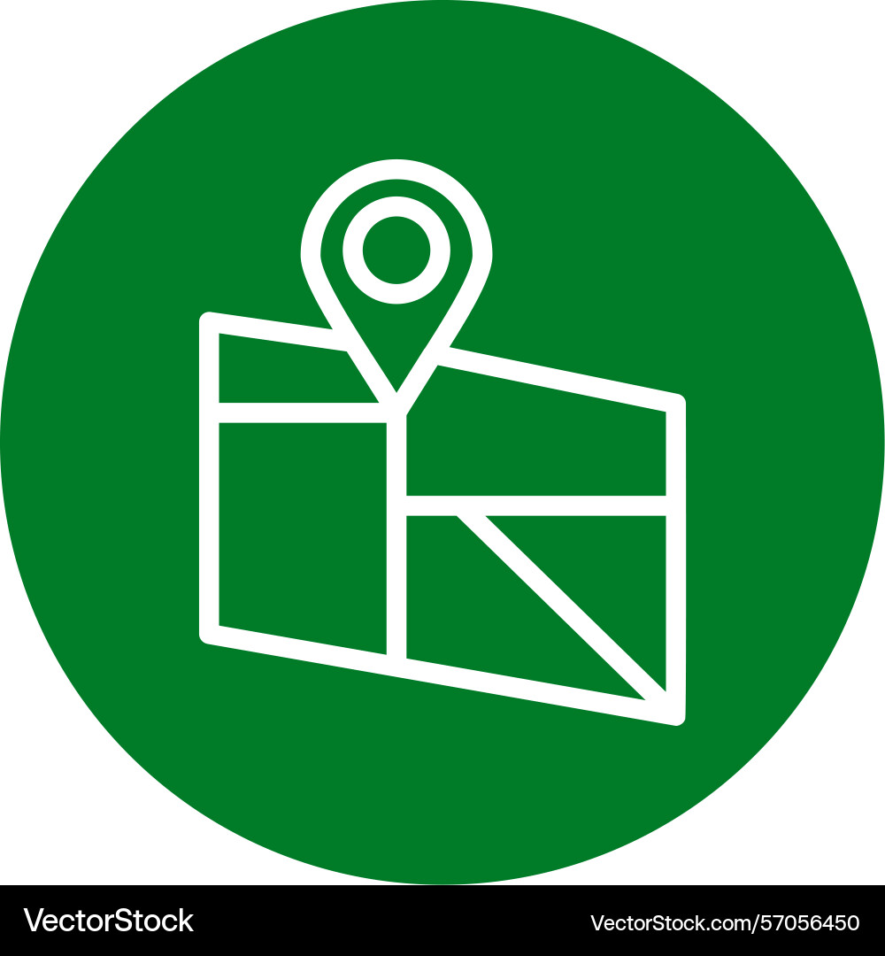 Map line circle style icon design Vector Image