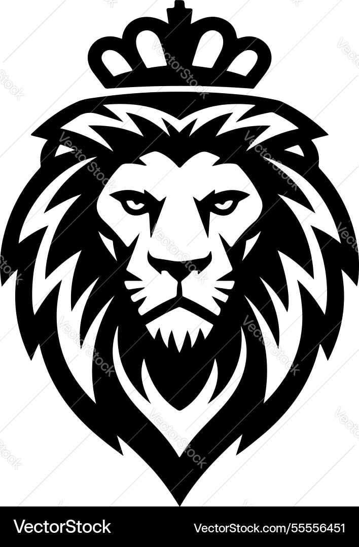 A head of lion mascot design element A head of lion mascot design element vector image