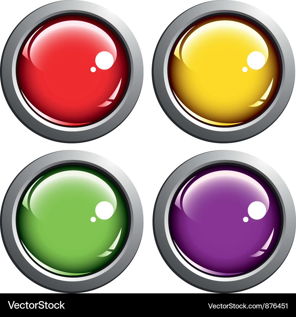 Colored buttons Vector Image