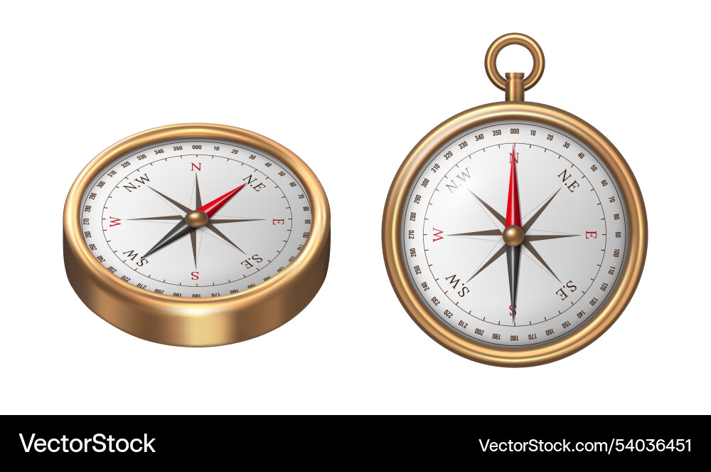 Compass tourist navigation and orientation device Compass tourist navigation and orientation device Vector Image
