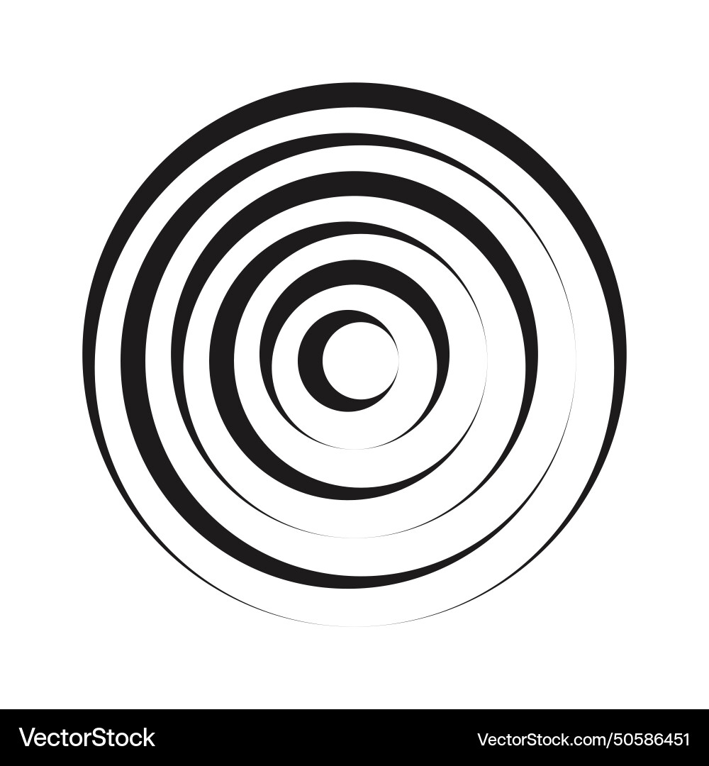 Concentric circles with dynamic irregular lines Concentric circles with dynamic irregular lines vector image