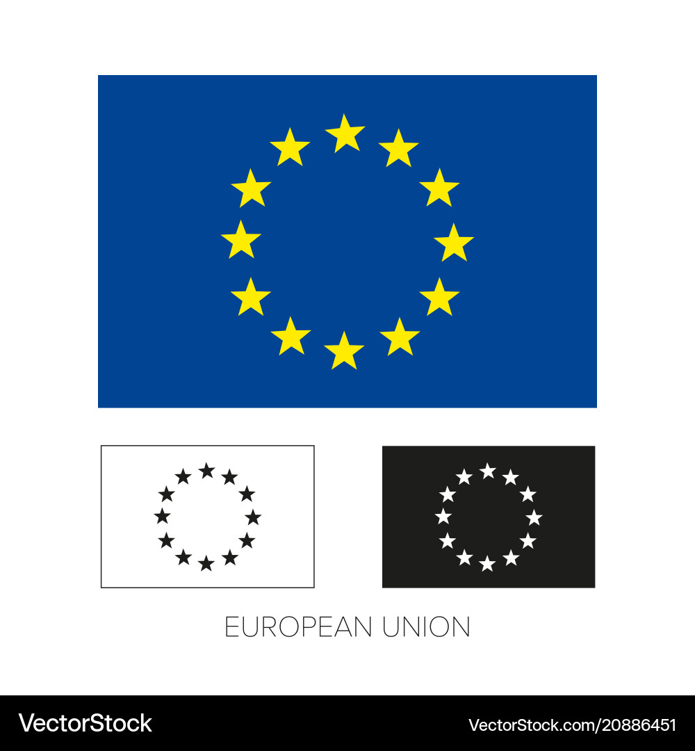 European Union Flag Icon Vector Image