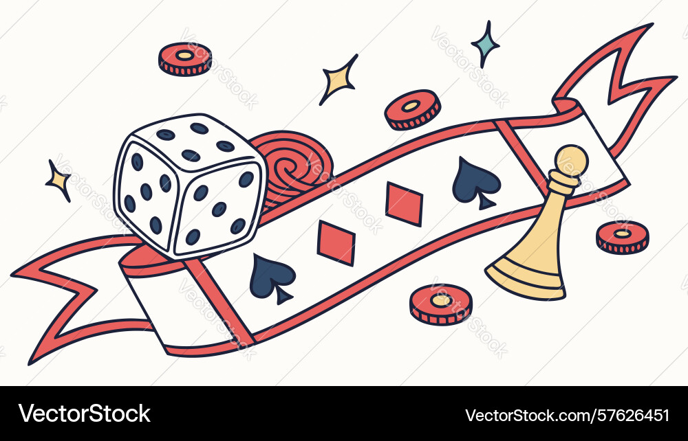 Fantasy Board Spielelemente Set Design generative Vektorbild