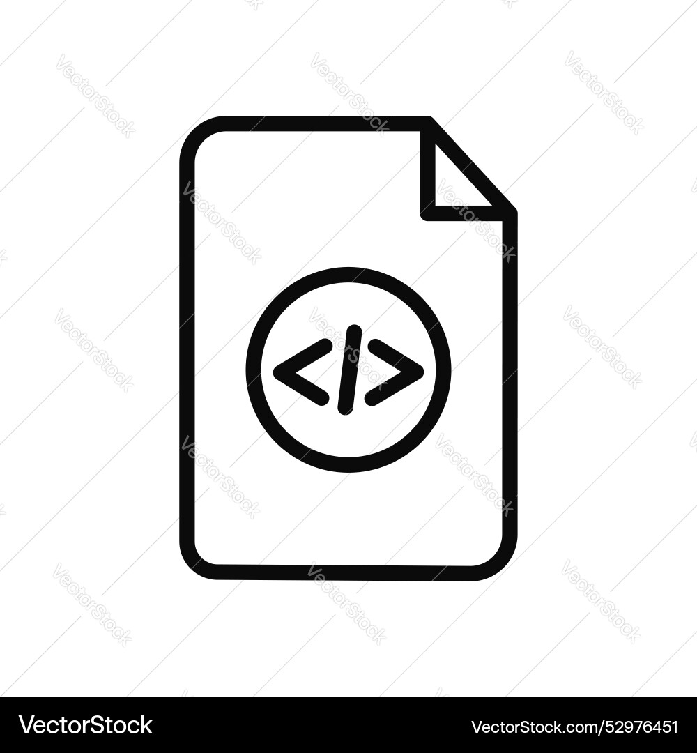 Html script icon vector image