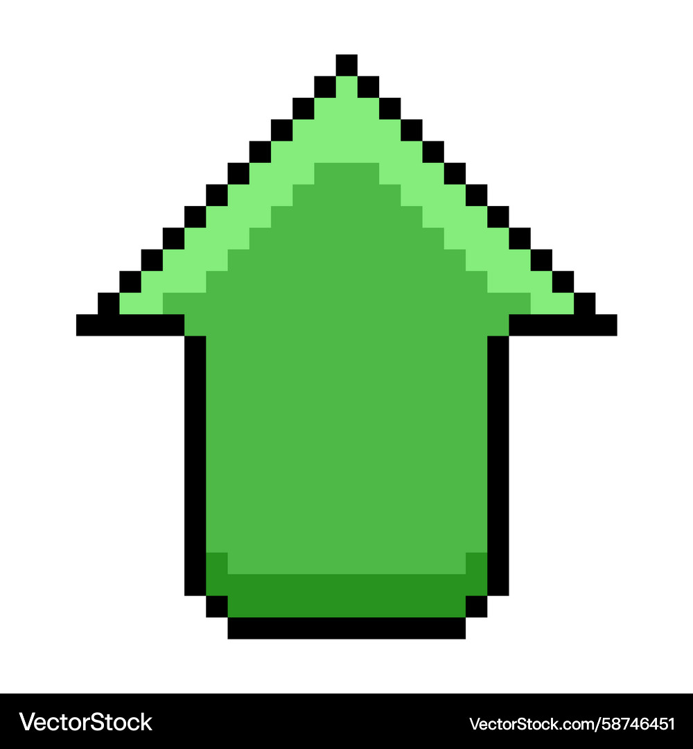 Pixel Game Button UI Vector Image