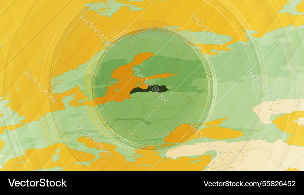 Abstract map of latvia and surrounding regions Vector Image