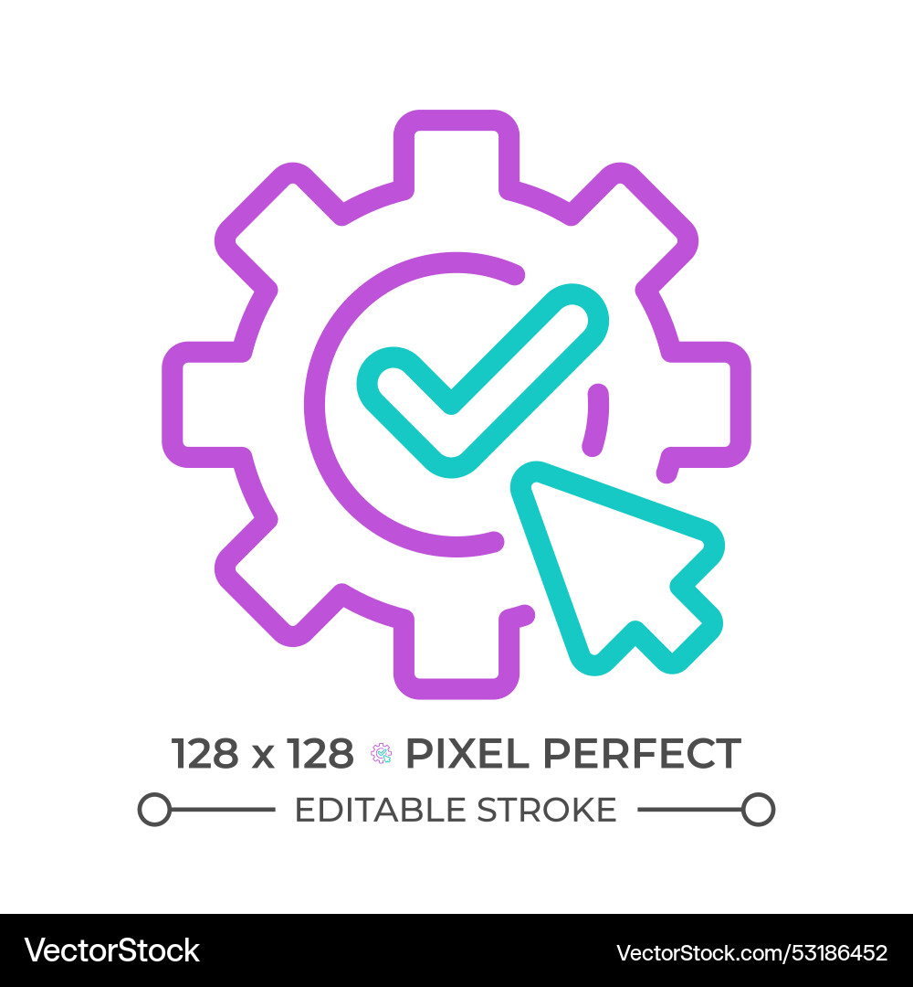 Apply settings two color line icon vector image