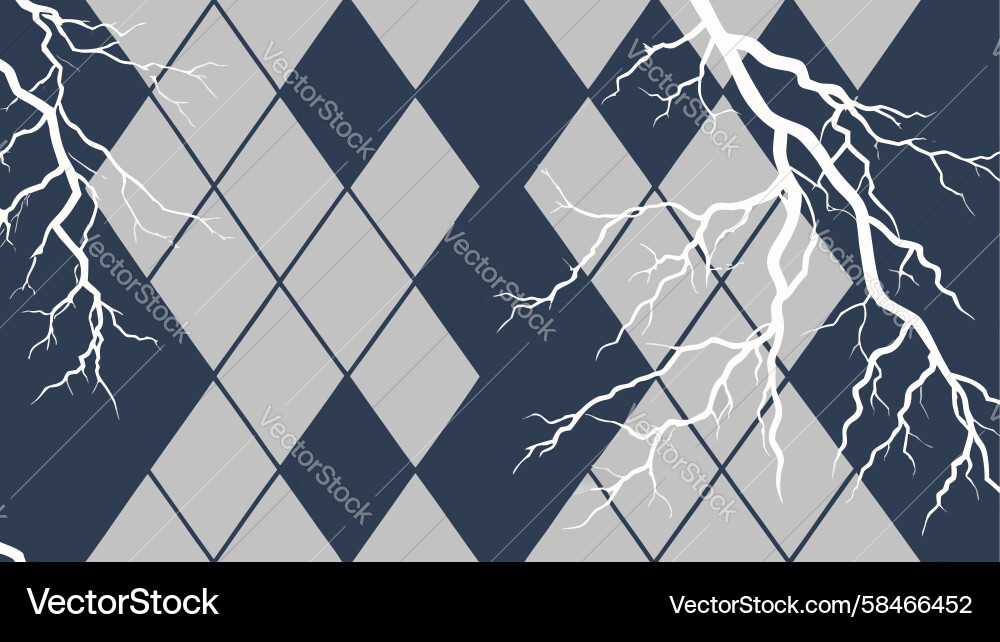 Argyle Lightning Pattern Vector Image