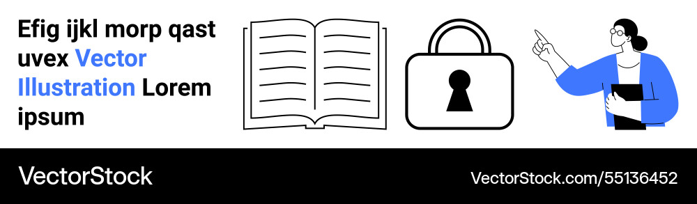 Digital learning and security online reading data Digital learning and security online reading data Vector Image