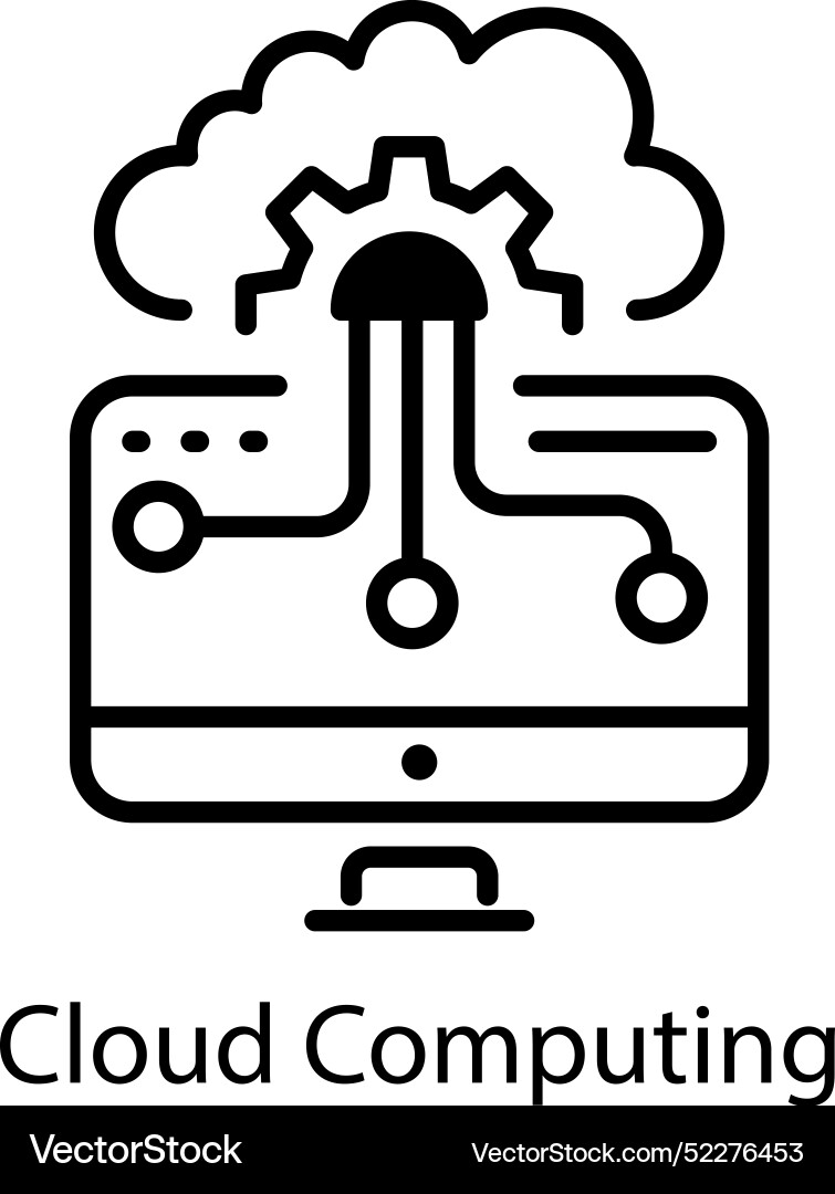 Cloud computing Vector Image