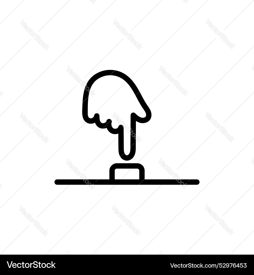 Hand push button icon Hand push button icon vector image