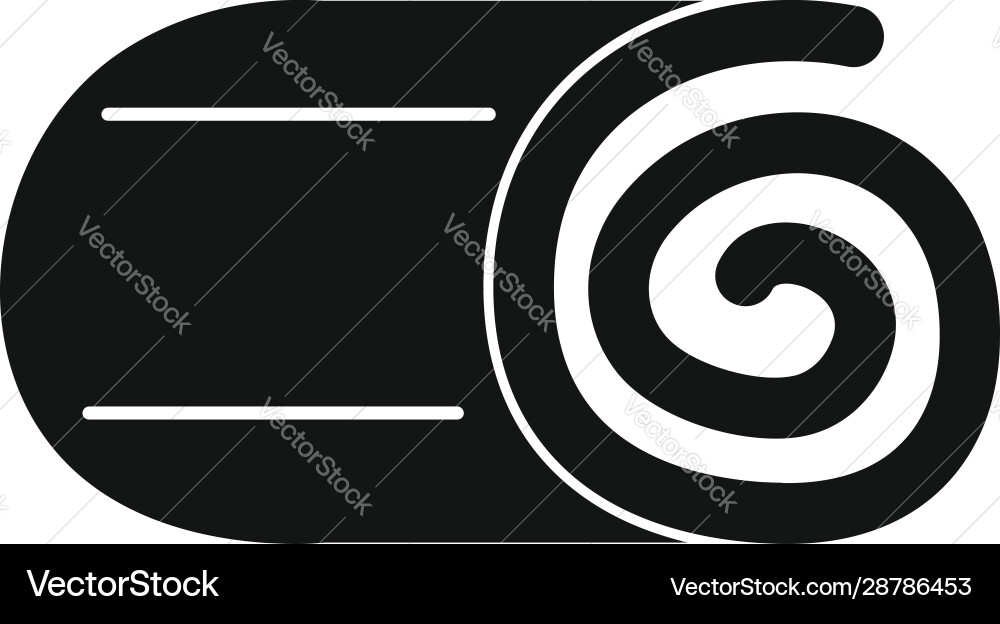 Roll blanket icon simple style Roll blanket icon simple style vector image