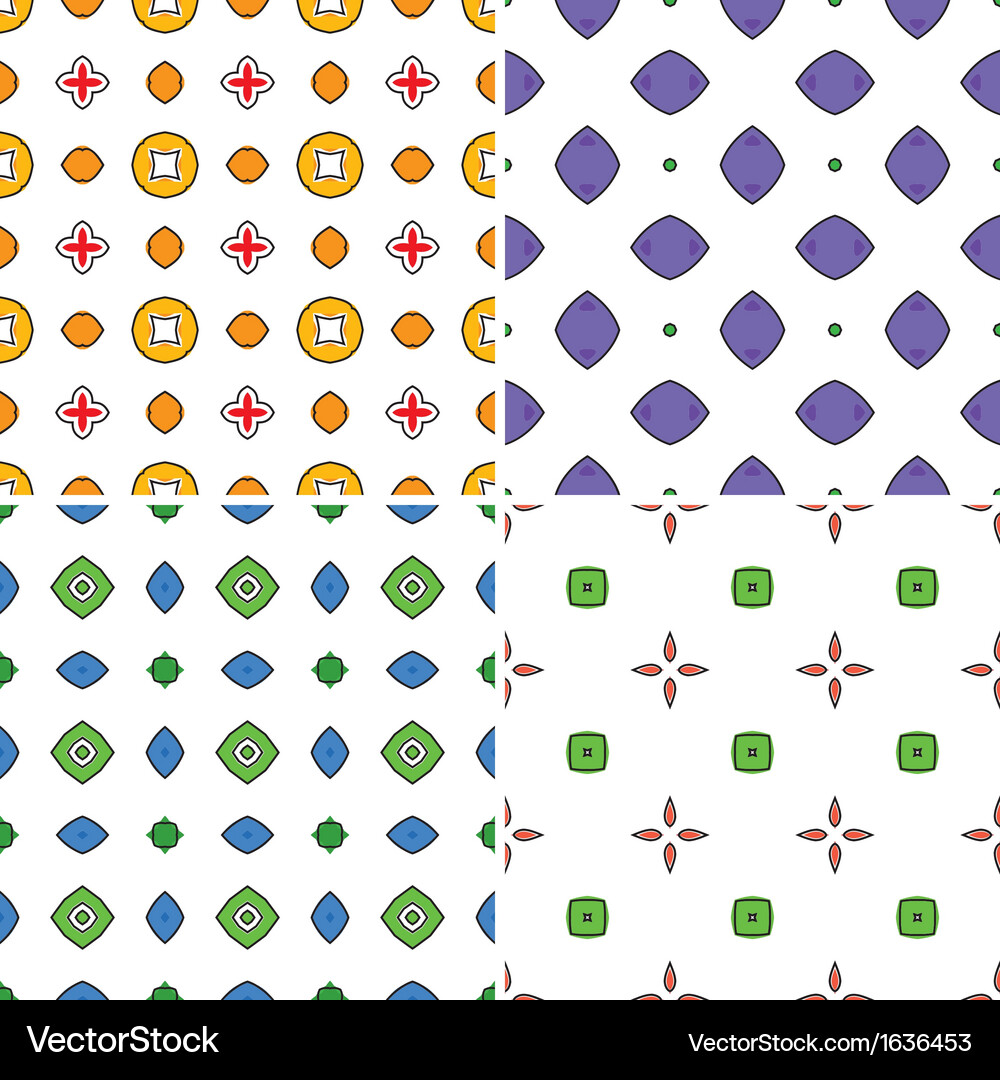 Seamless pattern set Vector Image