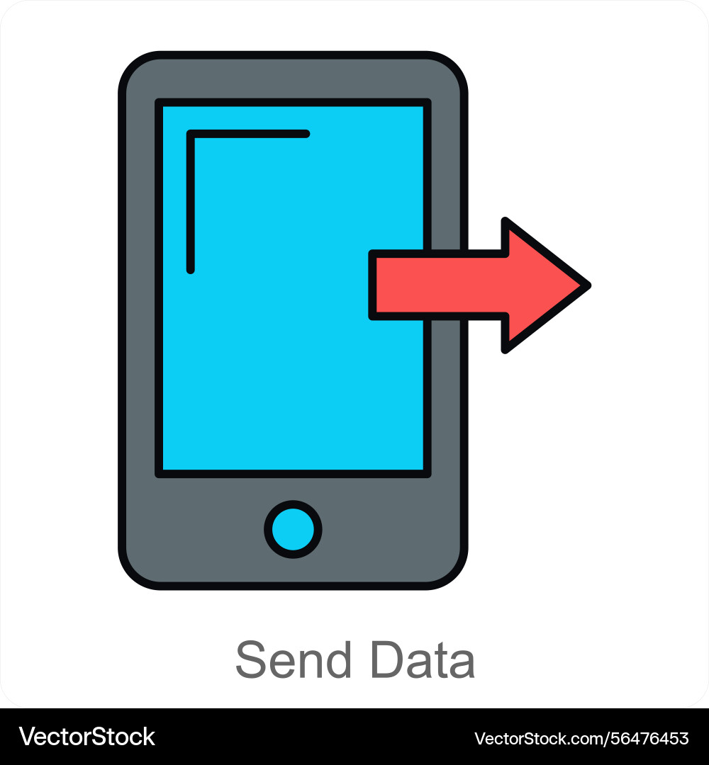 Send data icon concept vector image