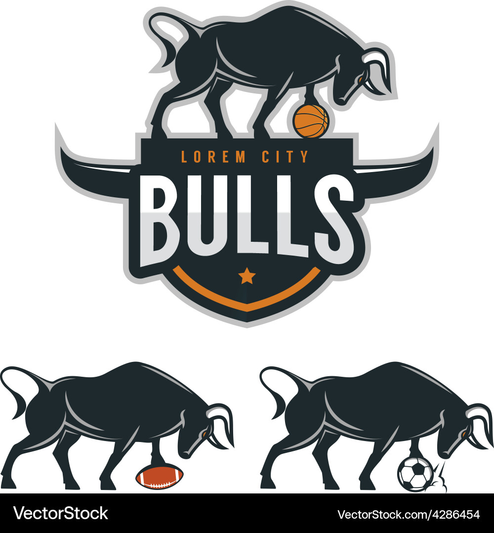 Bull Mascot for Sports Vector Image