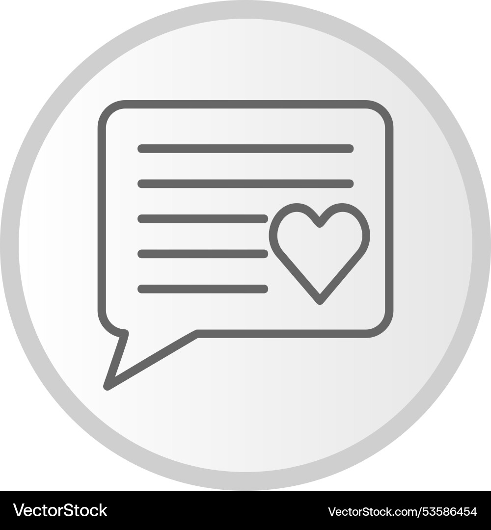 Message line circle grey icon Vector Image