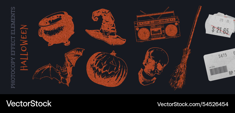 Photonegative effect for halloween Photonegative effect for halloween vector image