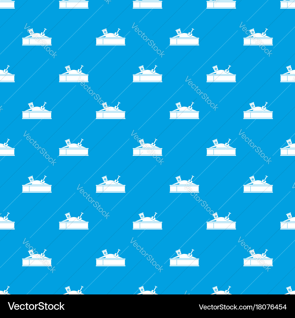 Sandbox with bucket and shovel pattern seamless vector image