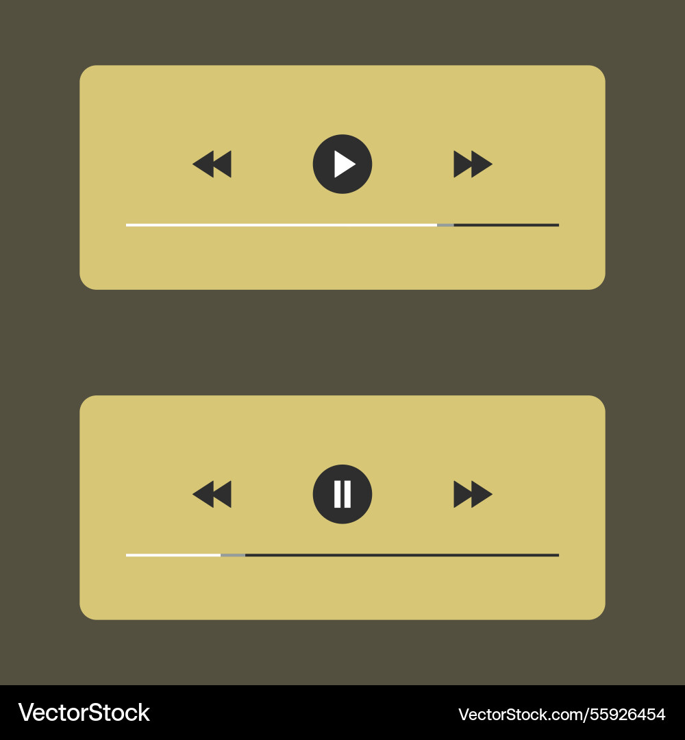Template video player for web and mobile apps Template video player for web and mobile apps vector image