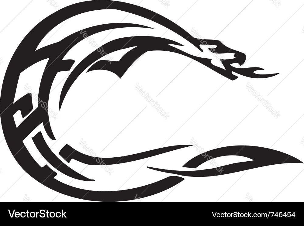 Tribal Snake Motif Vector Image