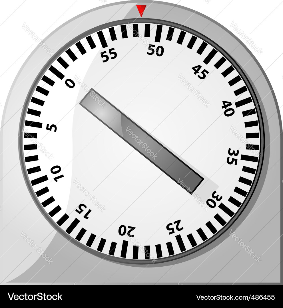 Analog Timer Clock Face Vector Image
