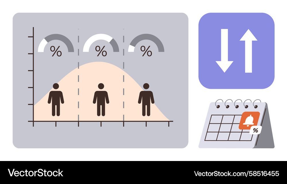 Bell Curve Data Analysis Vector Image