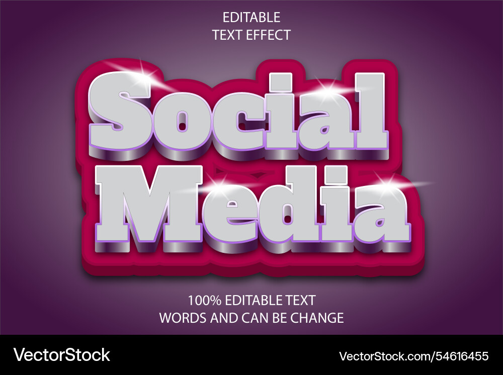 Editable text effect 3d emboss modern style Editable text effect 3d emboss modern style Vector Image