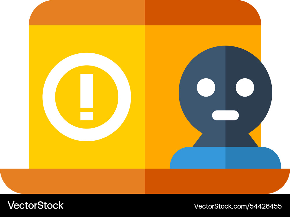 Hacker danger color icon cyber crime security Hacker danger color icon cyber crime security vector image