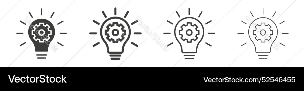 Implementation icon set on white background Vector Image