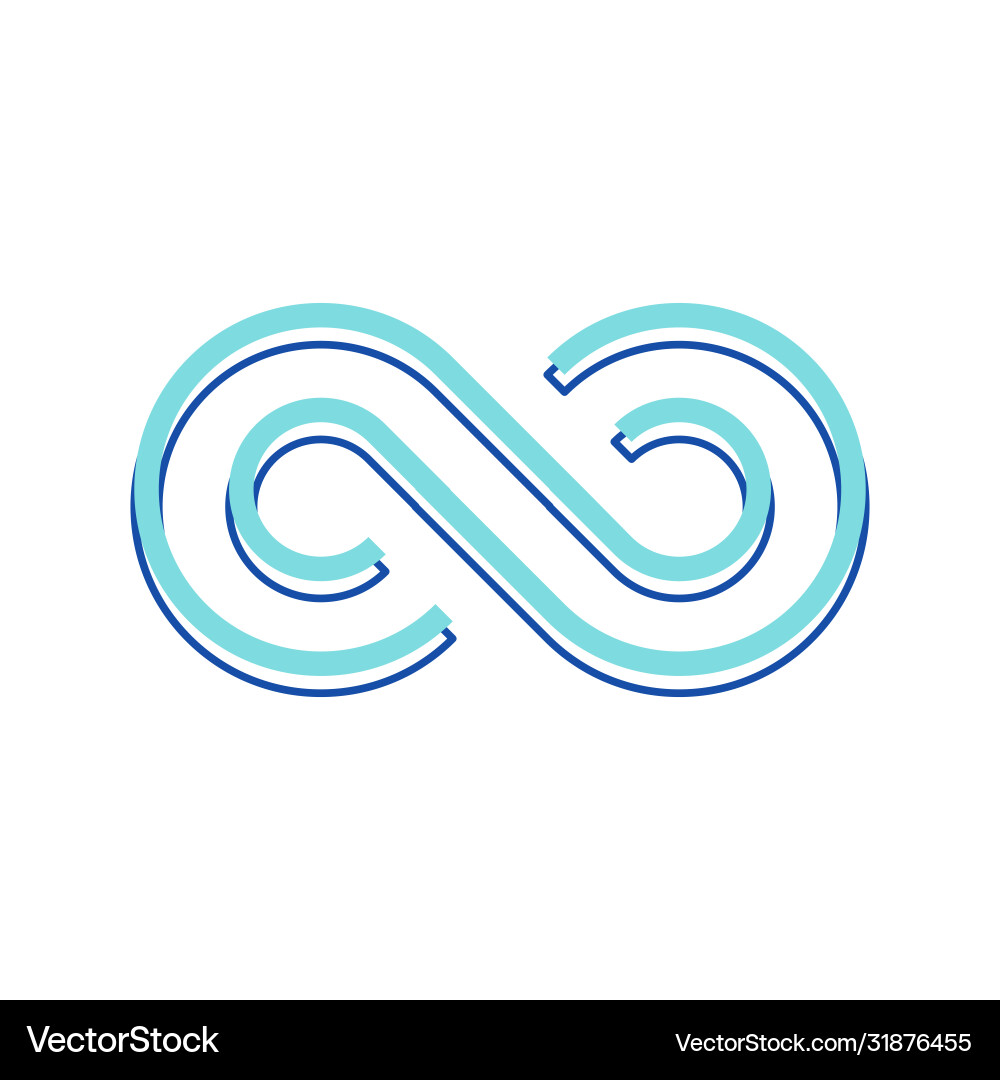 Infinity symbol repetition and unlimited Infinity symbol repetition and unlimited vector image