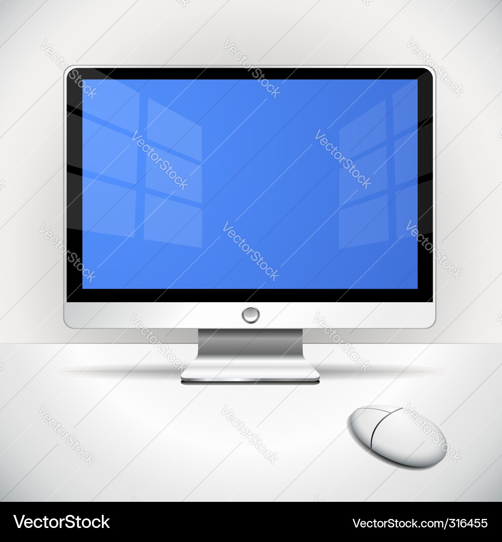 Modern Computer Setup vector image