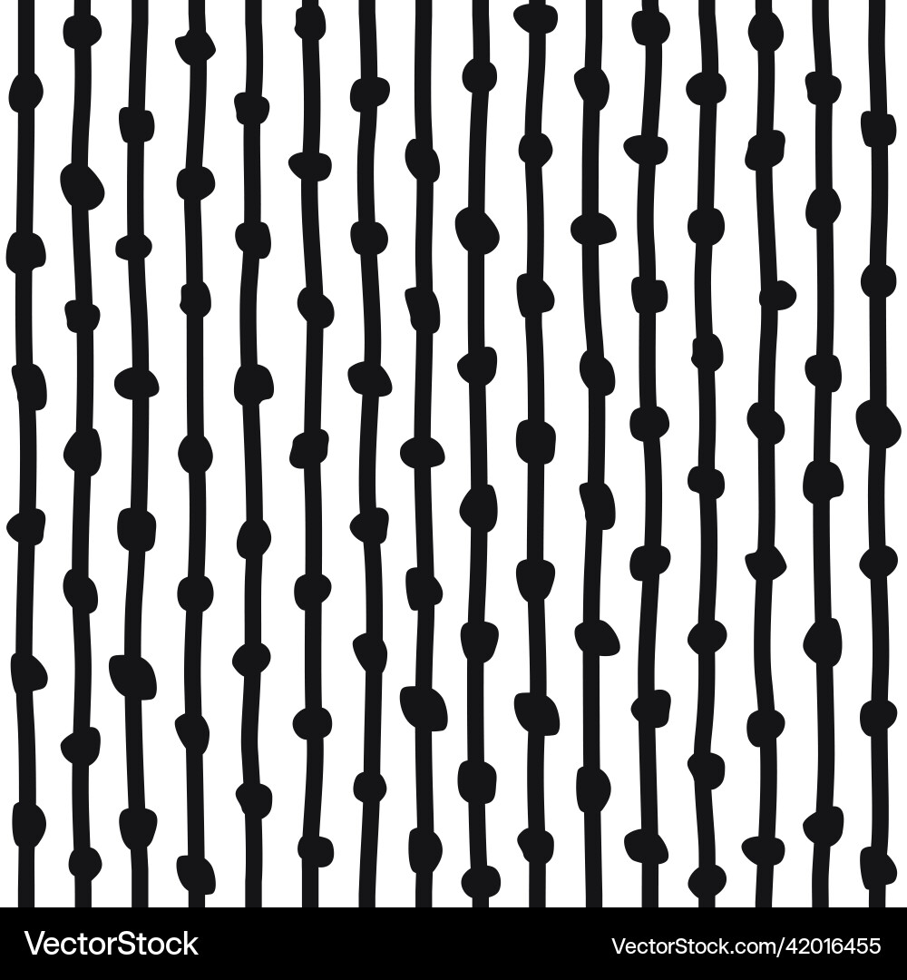 Seamless pattern with vertical lines and circles vector image