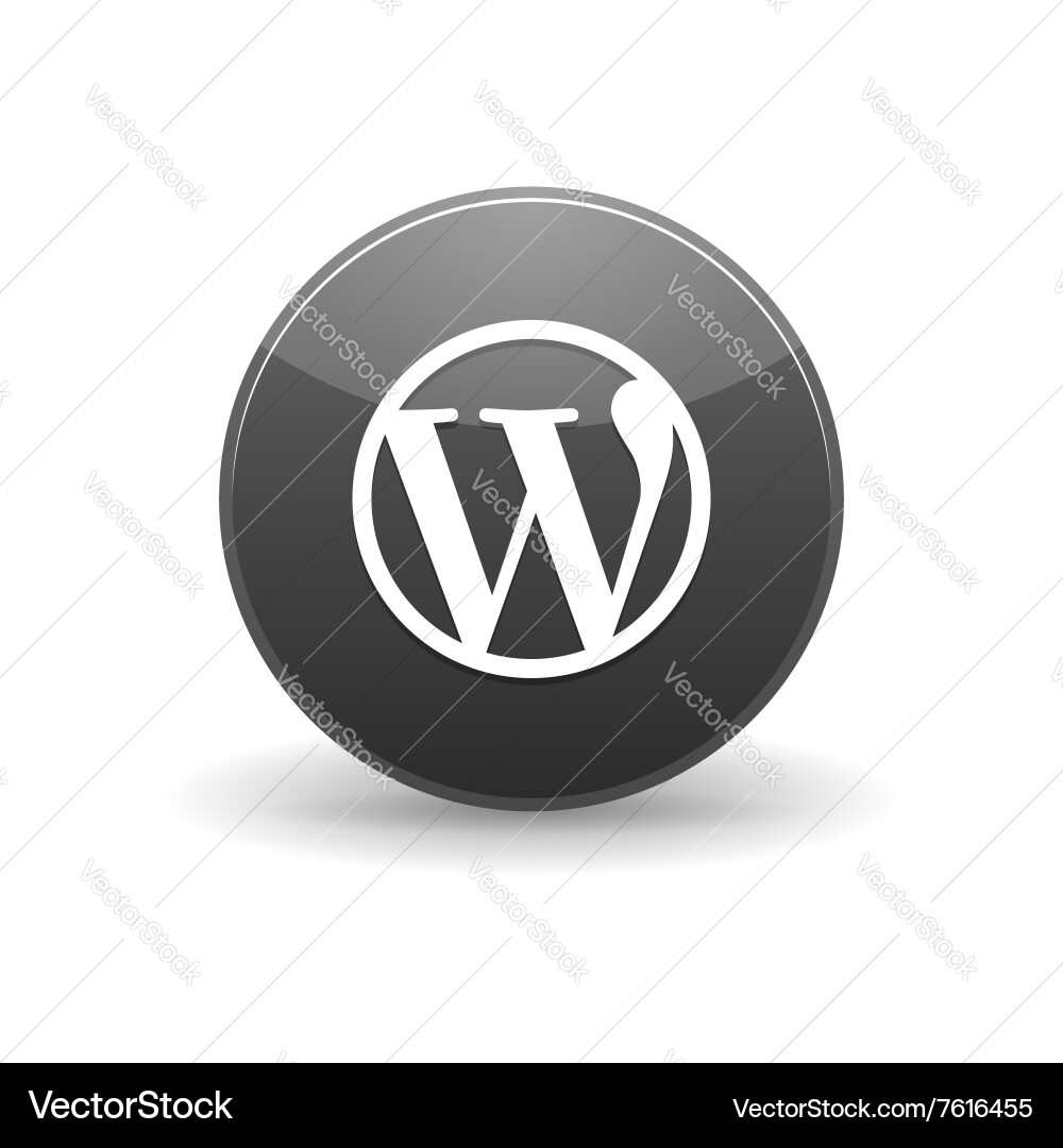WordPress Icon - Simple Style vector image