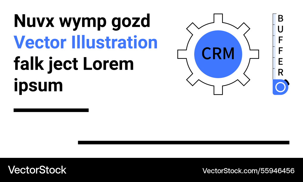 Crm-Getriebe und Pufferknebel die den Workflow repräsentieren Crm-Getriebe und Pufferknebel die den Workflow repräsentieren vektorbild