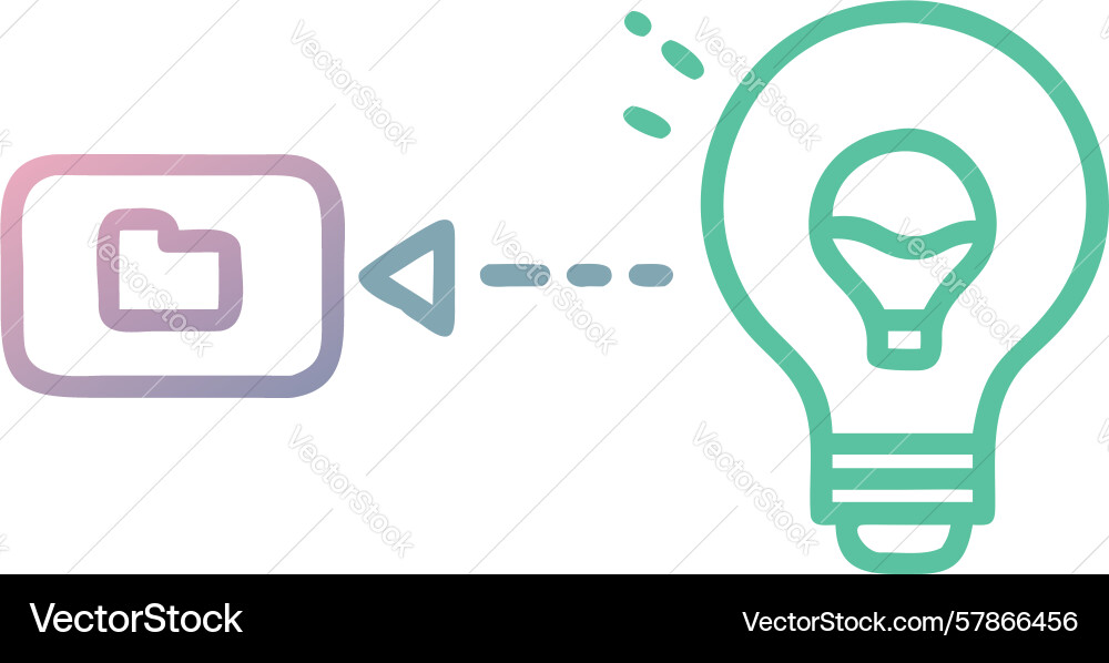 Digital idea transfer file to concept design Vector Image