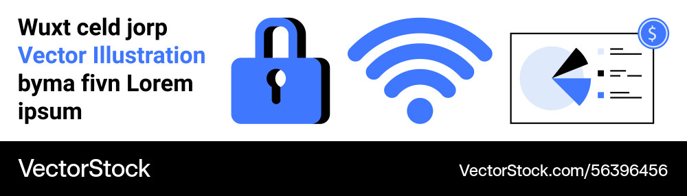 Secure connectivity with data visualization Secure connectivity with data visualization vector image