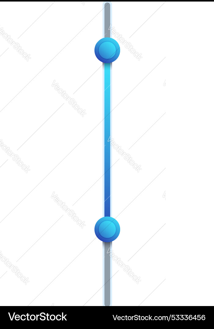 Vertical blue slider bar with round handle Vertical blue slider bar with round handle vector image