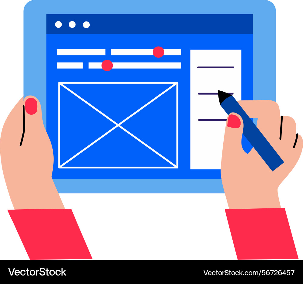A flat style showing uni mockups vector image